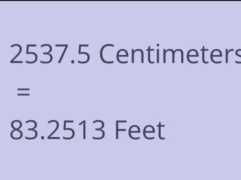 2537.5 CM TO FEET