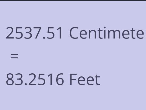 2537.51 CM TO FEET