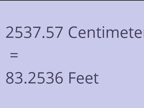 2537.57 CM TO FEET