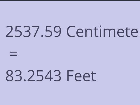 2537.59 CM TO FEET