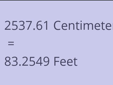 2537.61 CM TO FEET
