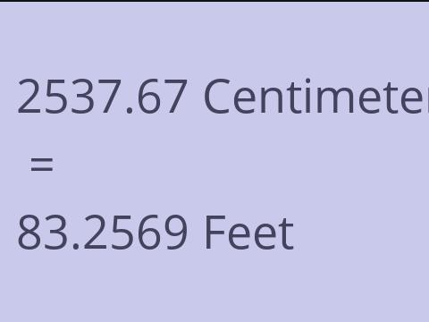 2537.67 CM TO FEET