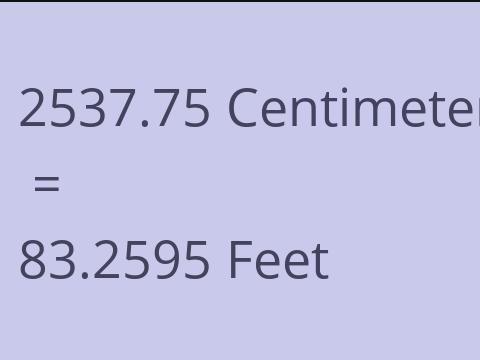 2537.75 CM TO FEET