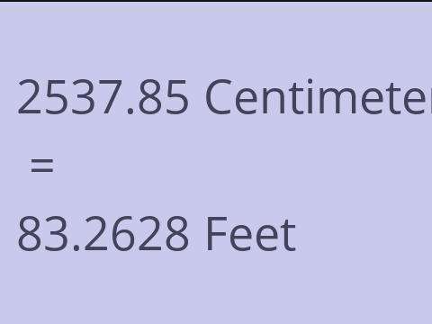 2537.85 CM TO FEET