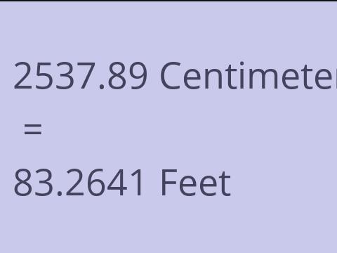 2537.89 CM TO FEET