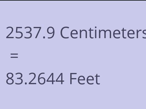 2537.9 CM TO FEET