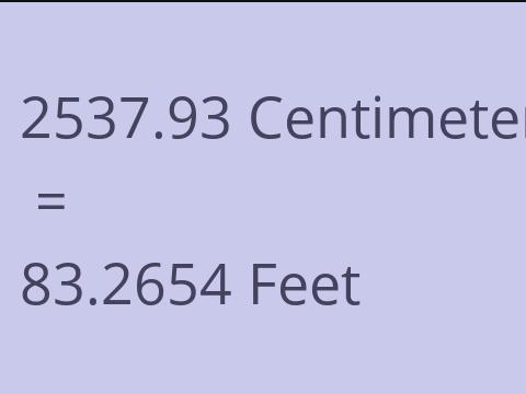 2537.93 CM TO FEET