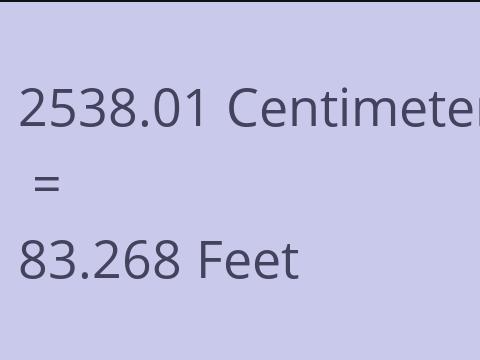 2538.01 CM TO FEET
