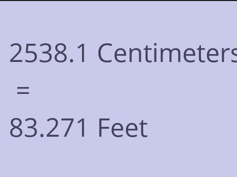 2538.1 CM TO FEET