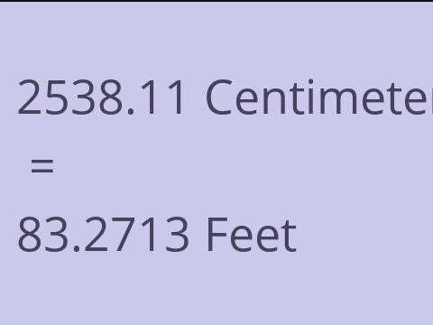 2538.11 CM TO FEET