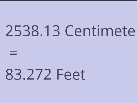 2538.13 CM TO FEET