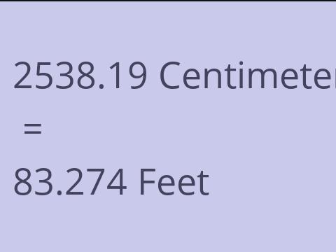 2538.19 CM TO FEET