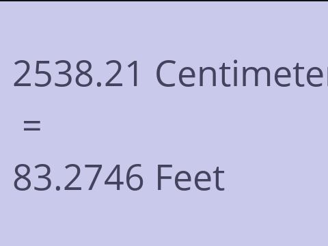 2538.21 CM TO FEET