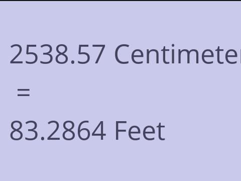2538.57 CM TO FEET
