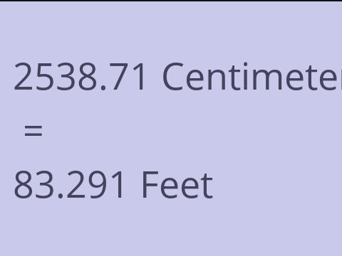 2538.71 CM TO FEET
