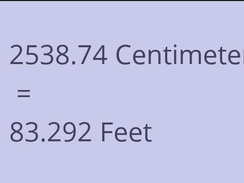 2538.74 CM TO FEET