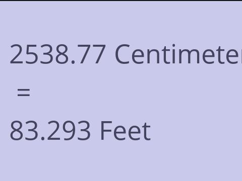 2538.77 CM TO FEET