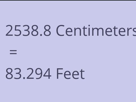 2538.8 CM TO FEET
