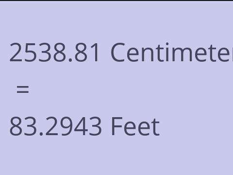 2538.81 CM TO FEET