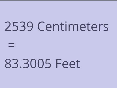 2539 CM TO FEET