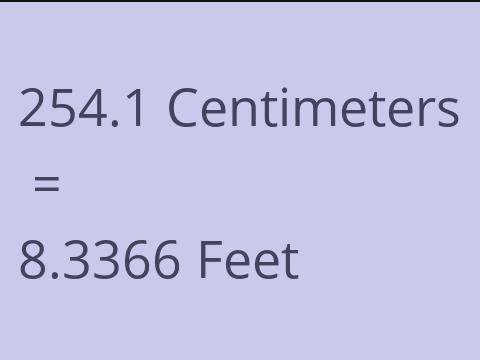 254.1 CM TO FEET