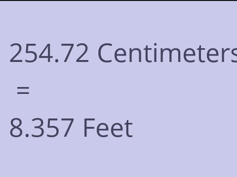 254.72 CM TO FEET