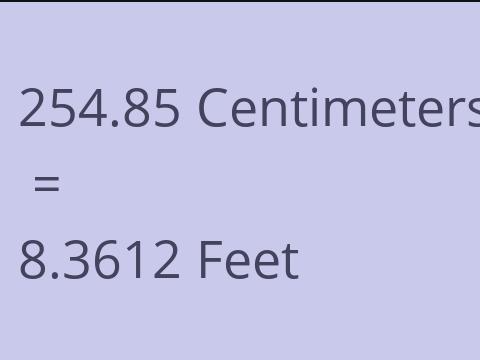 254.85 CM TO FEET