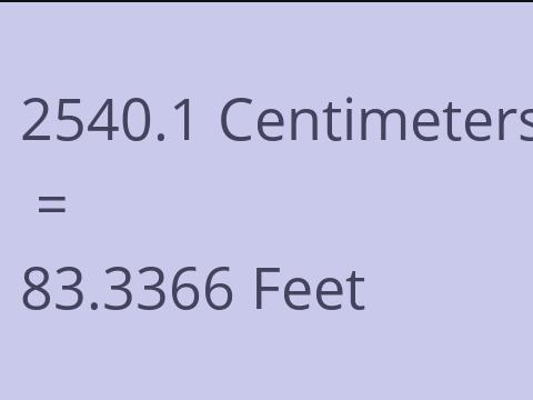 2540.1 CM TO FEET