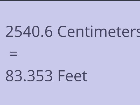 2540.6 CM TO FEET