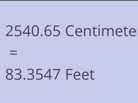 2540.65 CM TO FEET