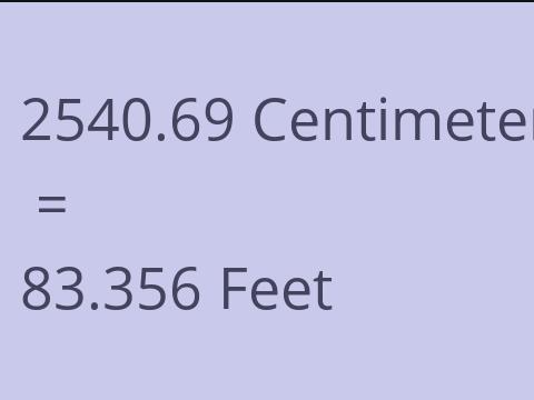 2540.69 CM TO FEET