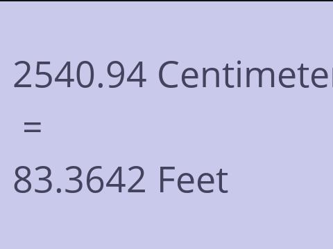 2540.94 CM TO FEET
