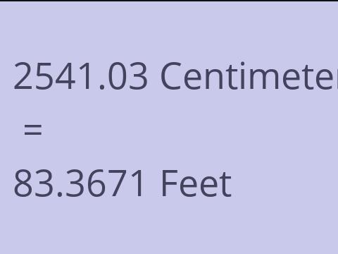 2541.03 CM TO FEET