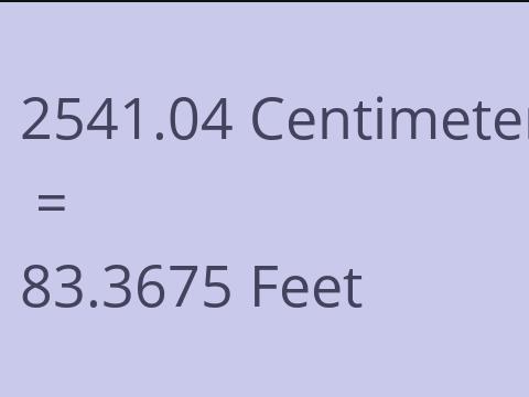 2541.04 CM TO FEET