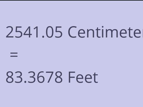 2541.05 CM TO FEET