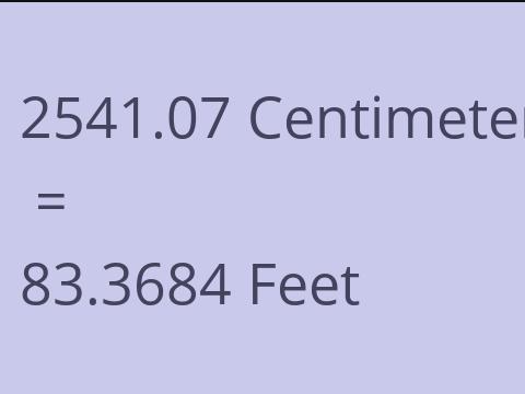 2541.07 CM TO FEET