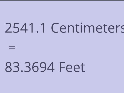 2541.1 CM TO FEET
