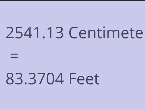 2541.13 CM TO FEET