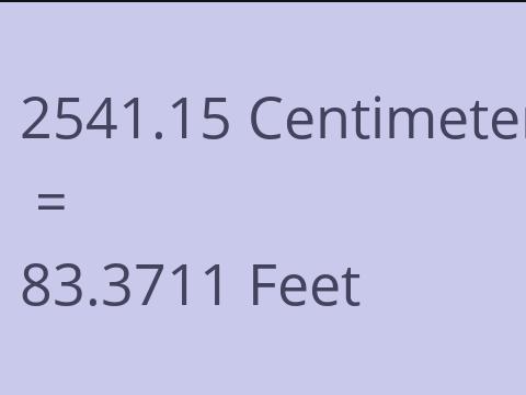 2541.15 CM TO FEET