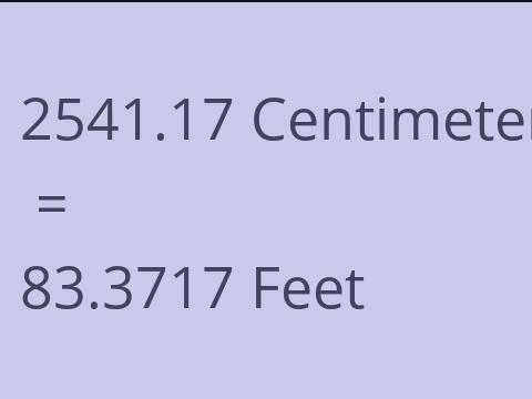 2541.17 CM TO FEET