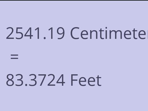 2541.19 CM TO FEET