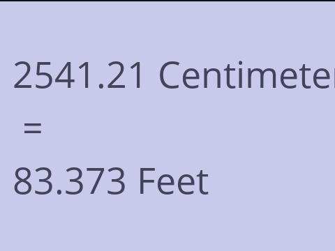 2541.21 CM TO FEET