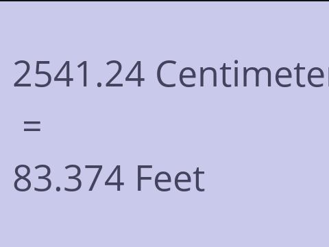 2541.24 CM TO FEET