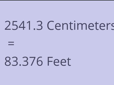 2541.3 CM TO FEET