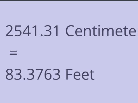 2541.31 CM TO FEET