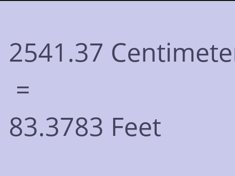 2541.37 CM TO FEET