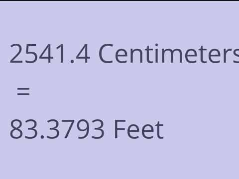 2541.4 CM TO FEET