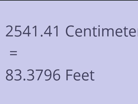 2541.41 CM TO FEET