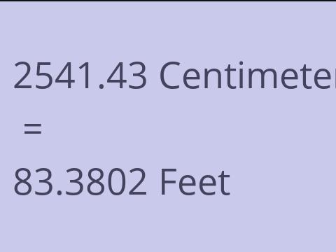 2541.43 CM TO FEET