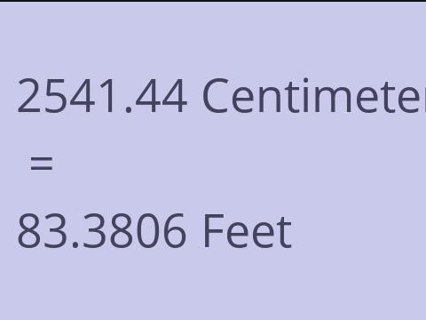 2541.44 CM TO FEET